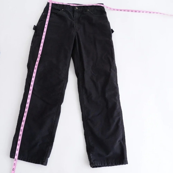Tough Duck Black Carpenter Style Fleece Lined Pants - Picture 2 of 13